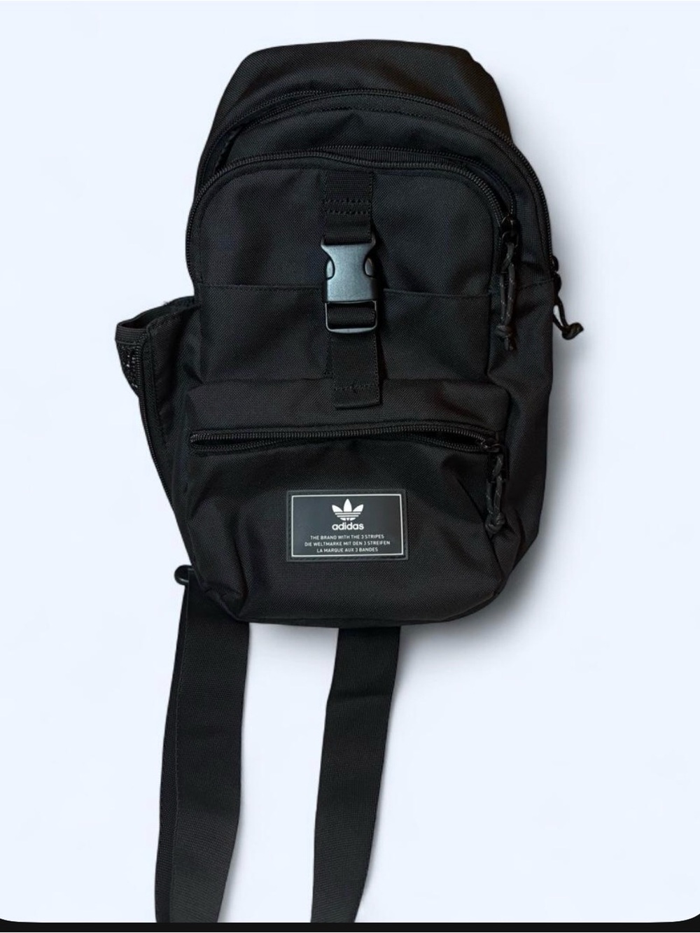 adidas Black Waist/Crossbody Belt Bag with Buckle Detail